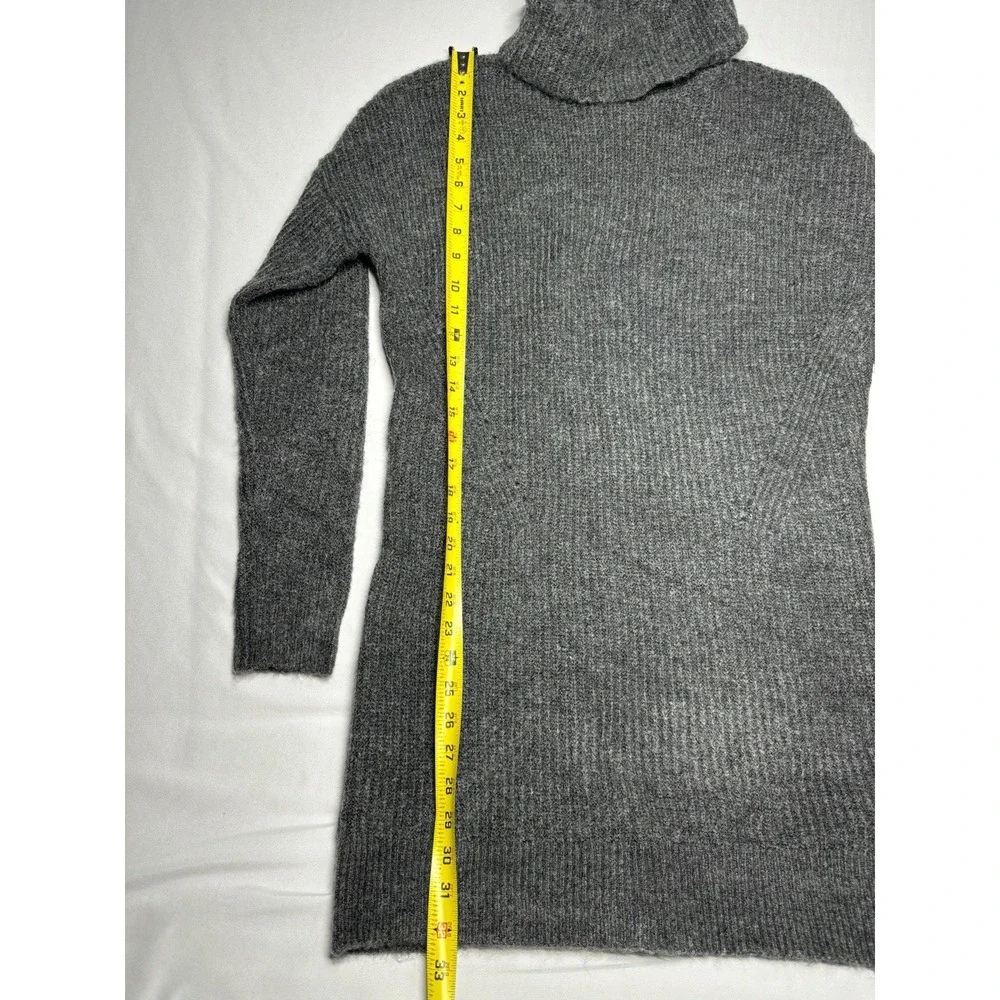 Abercrombie & Fitch NWT TurtleNeck Sweater Dress Womens L Gray‎ Long Sleeve Boho